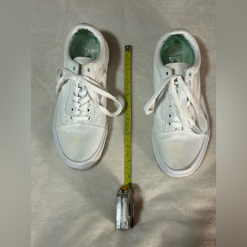 Vans white skate shoes women's 8.5 Men's 7 lace summer casual - Picture 6 of 7
